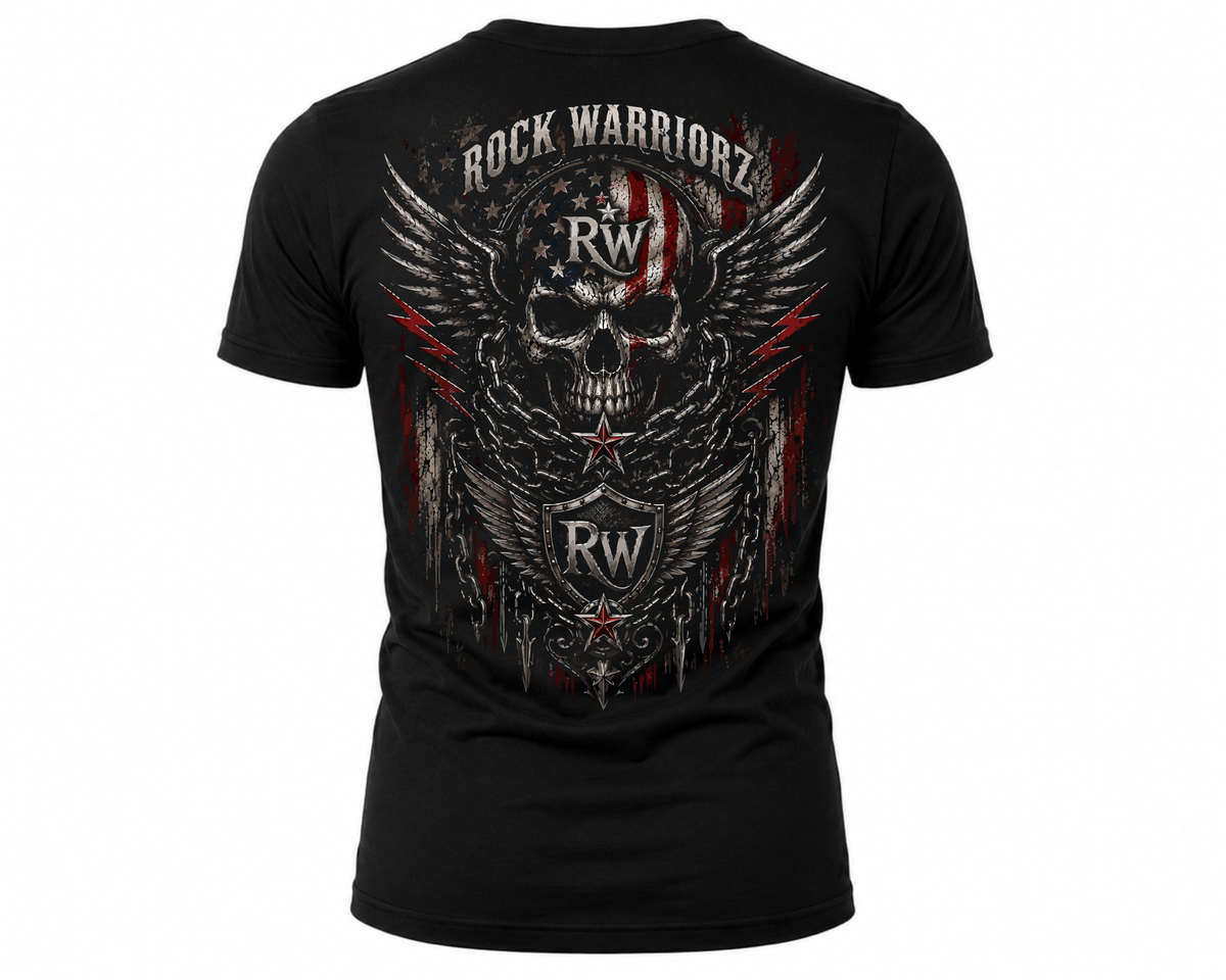 Rock Warriorz American Skull with Wings