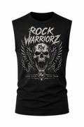 Rock Warriorz Skull Wings Front Logo Sleeveless T-Shirt