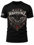 Rock Warriorz Guitar Wings RW Front and Sleeve logo T-Shirt