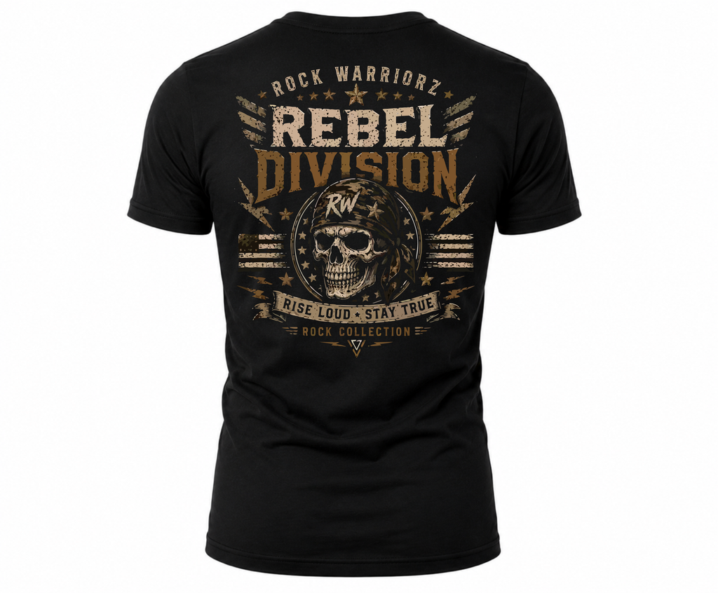 Rock Warriorz Rebel Division Black T-Shirt