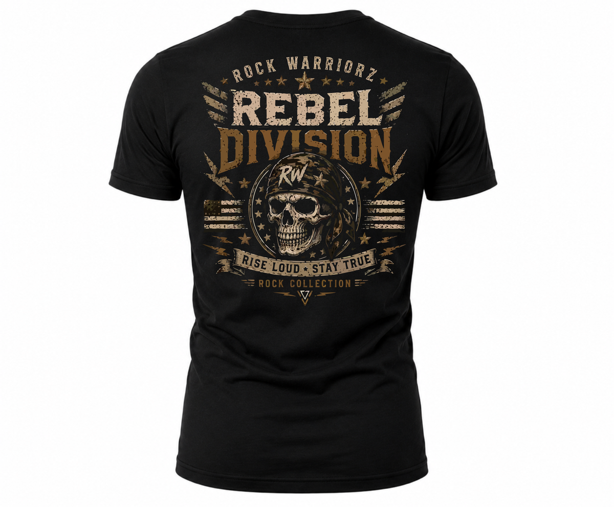 Rock Warriorz Rebel Division Black T-Shirt