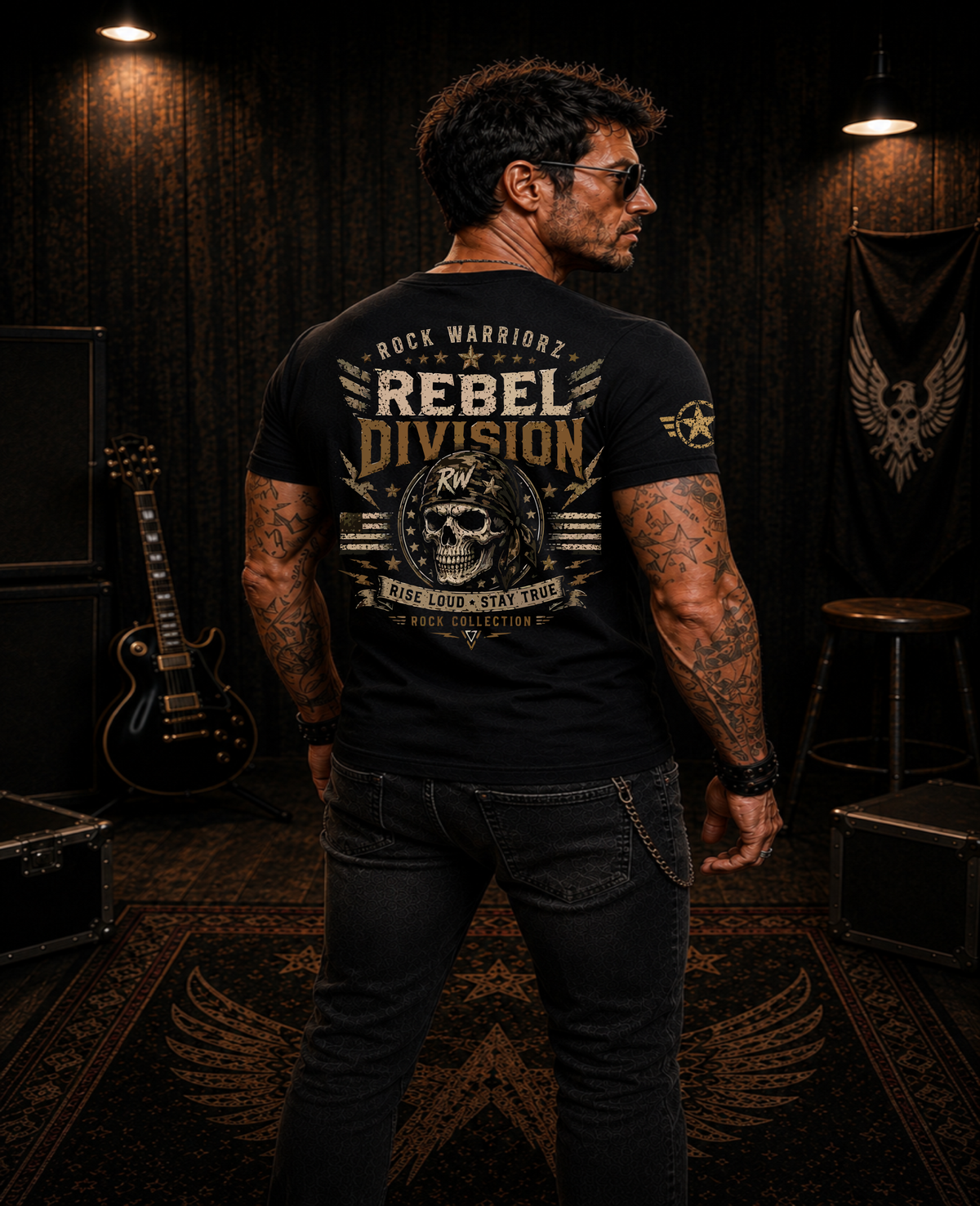 Rock Warriorz Rebel Division Black T-Shirt