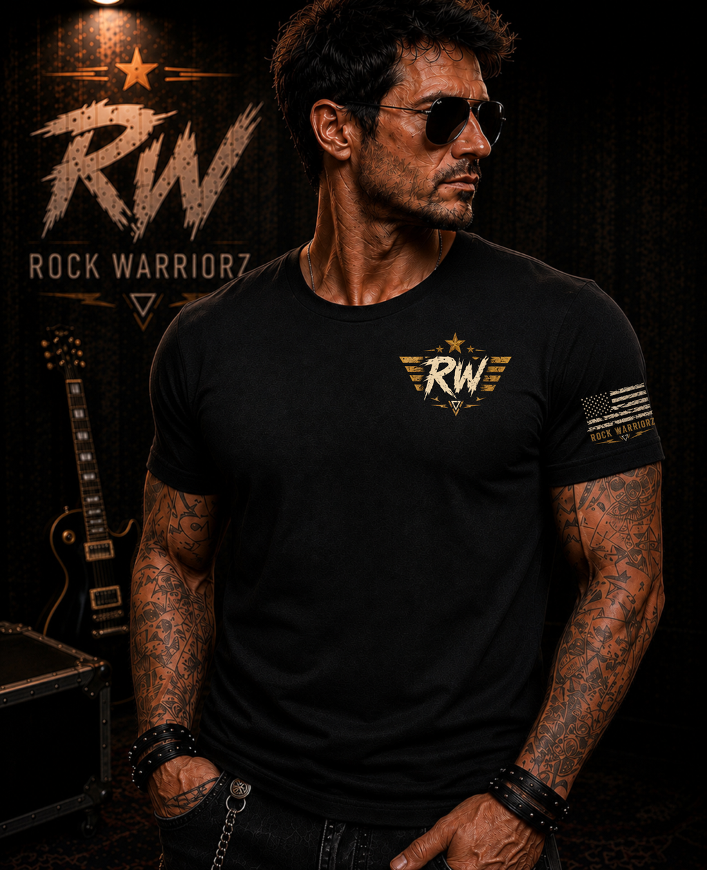 Rock Warriorz Rebel Division Black T-Shirt