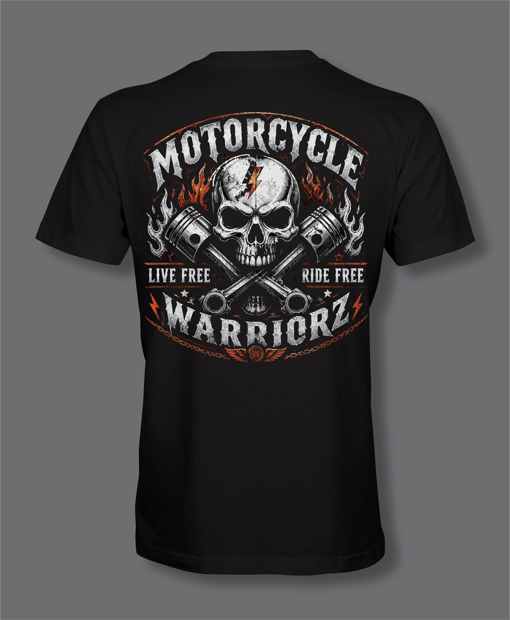 RW Motorcycle Warriorz Front an Back Logo