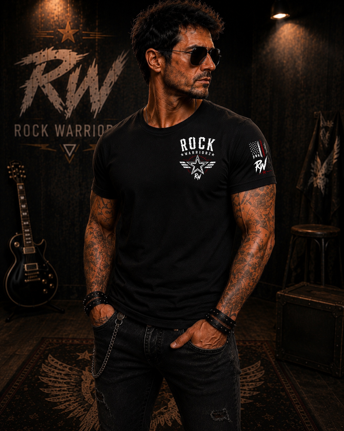 Rock Warriorz Live Loud Stay True Black T-Shirt