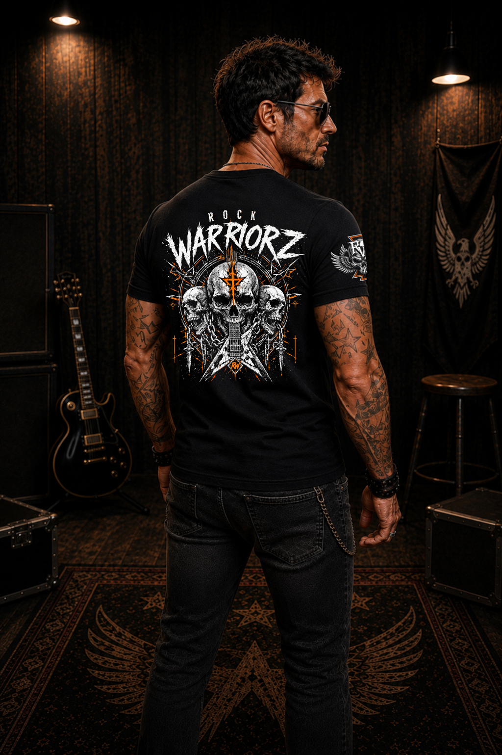 Rock Warriorz Skull Guitar
