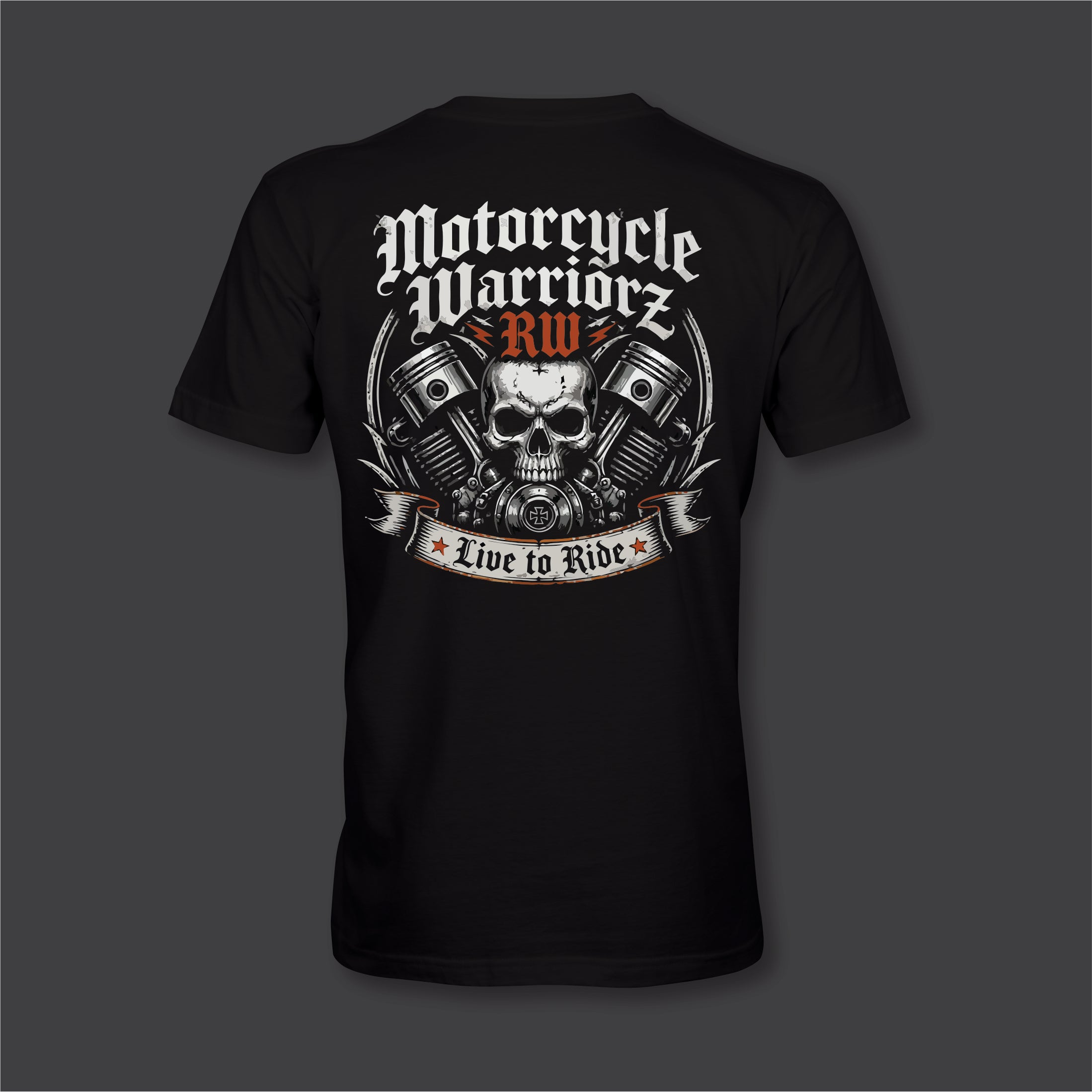 RW Motorcycle Warriorz Front and Back Logo