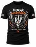 Rock warriorz Live Loud Stay True Front both sleeves T-Shirt