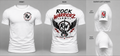Rock Warriorz Army Left Chest Back Sleeve White T-Shirt