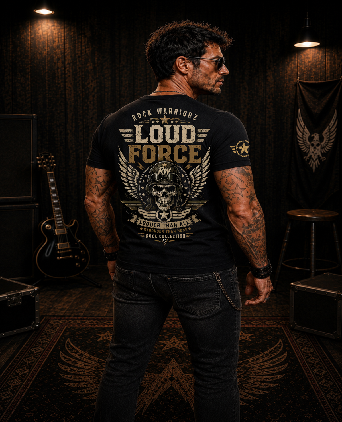 Rock Warriorz Loud Force Black T-Shirt