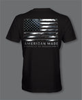 Made in America Front Left Chest and Back Logo