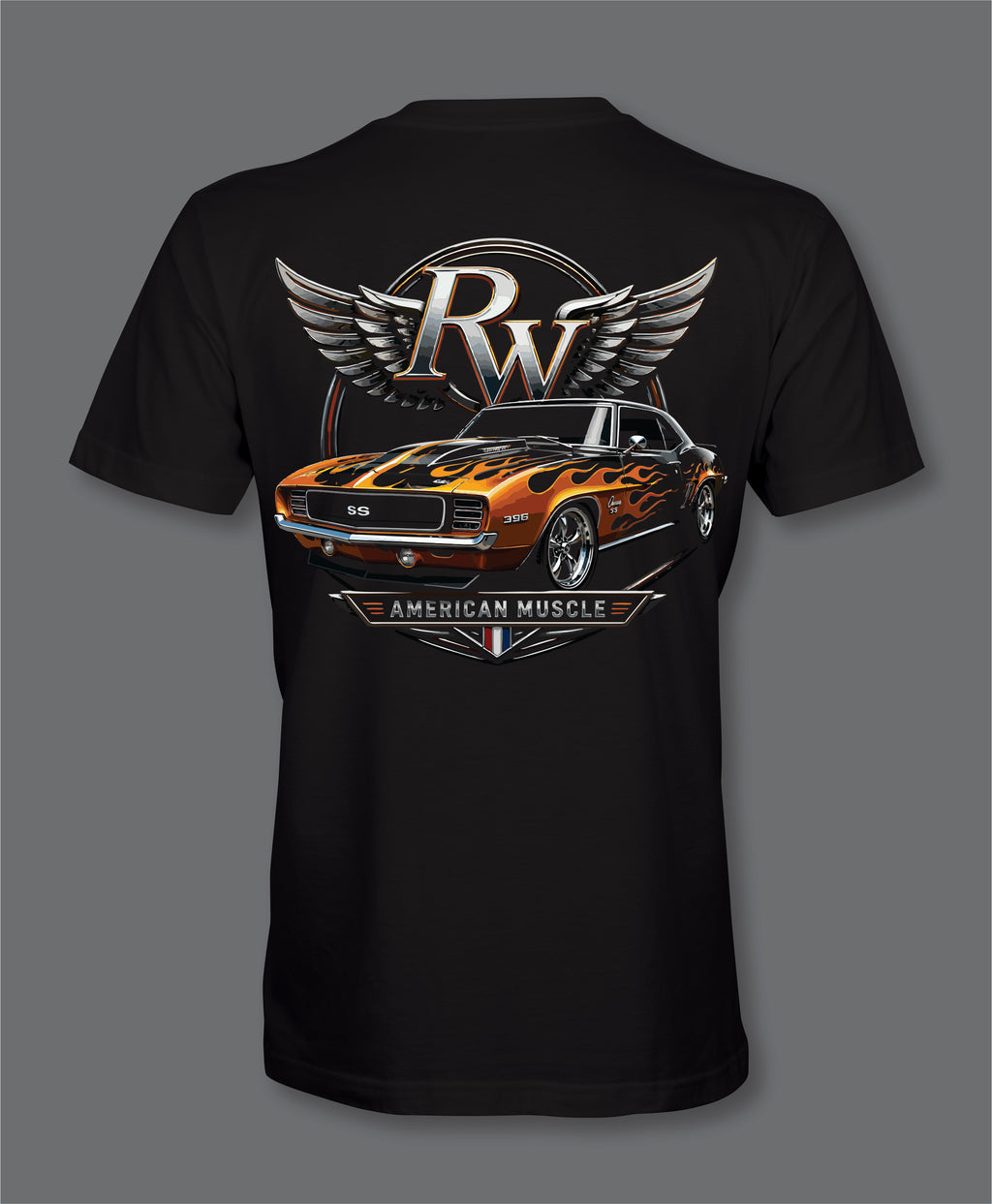 RW Camaro Front Back Logo