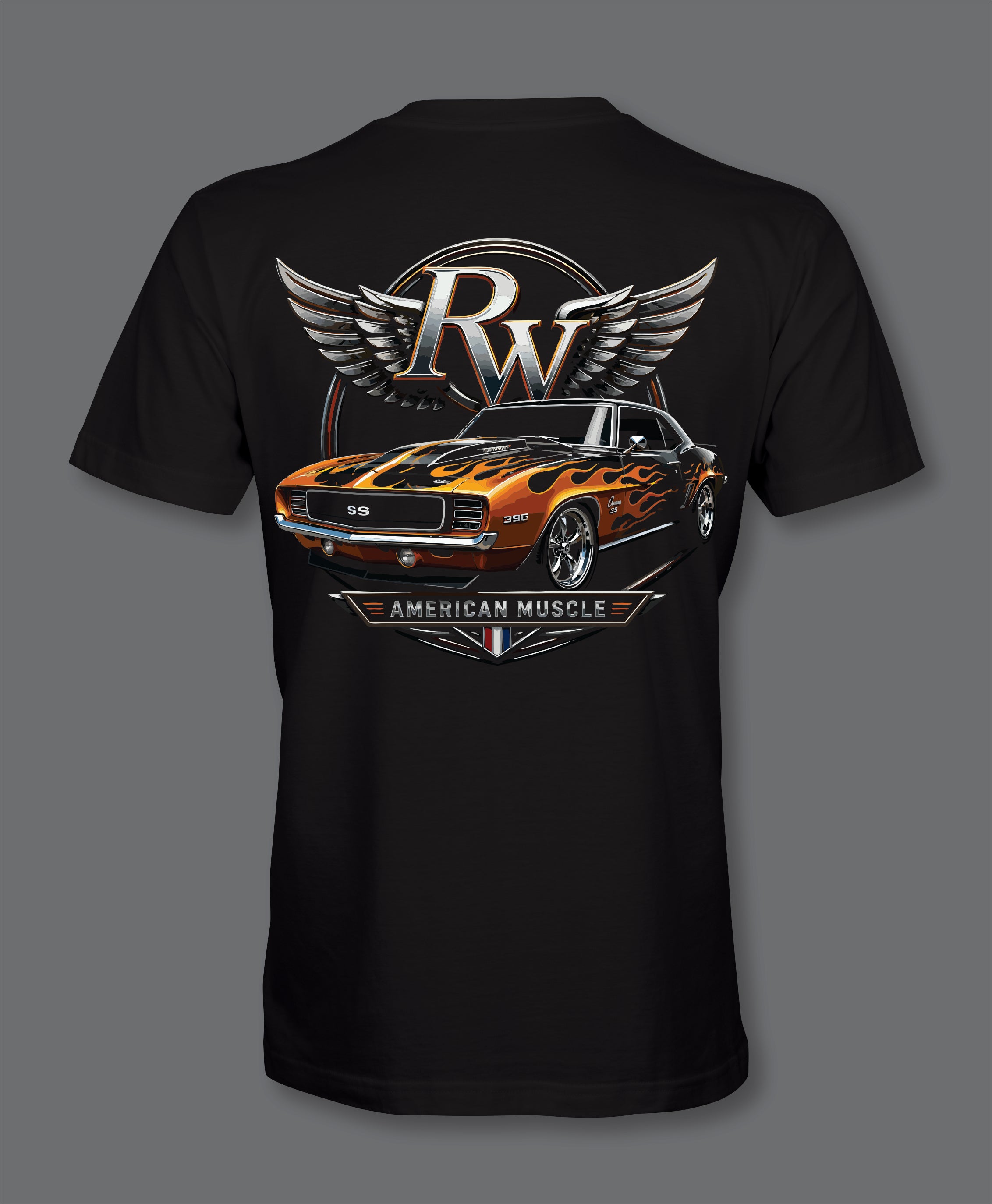 RW Camaro Front Back Logo