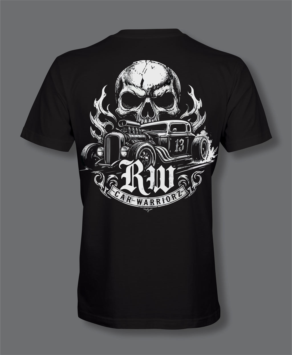 RW Car Warriorz Front and Back Logo