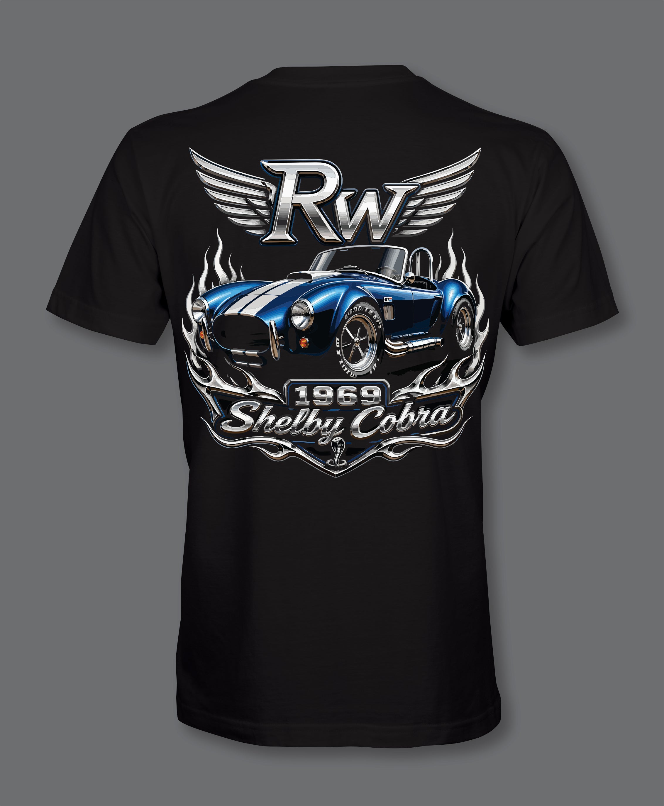 RW Shelby Cobra Front and back Logo