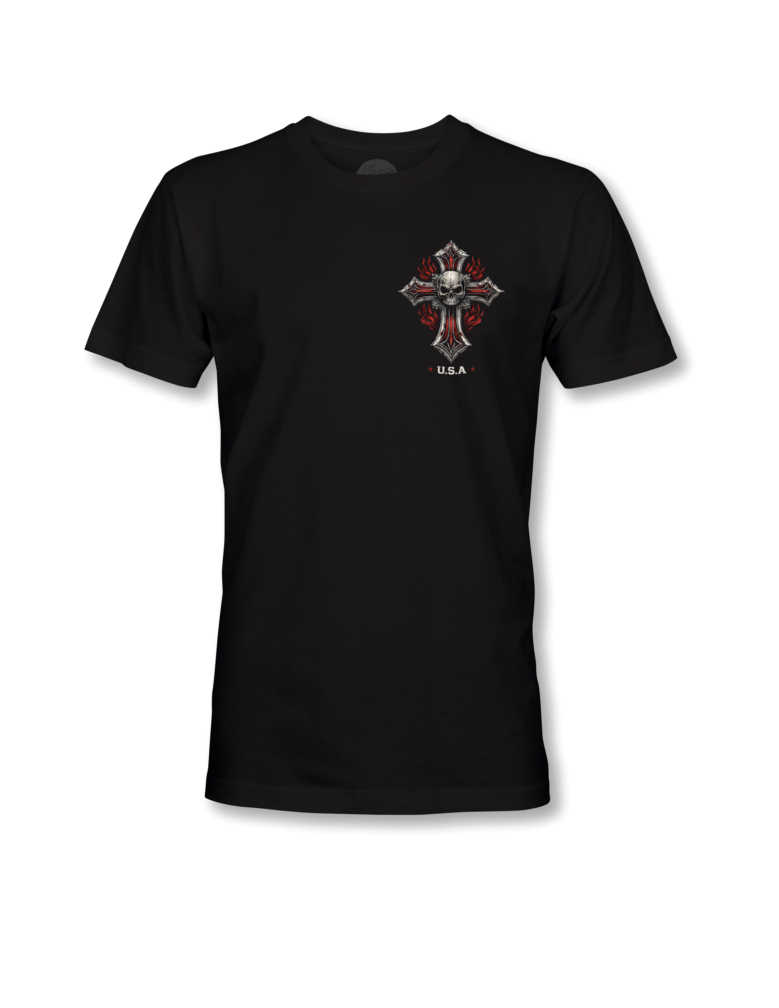 Rock Warriorz Black T-shirt Front Back Sleeve Logo