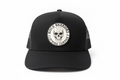 Rock Warriorz Black Hat with White/Black Leather Patch