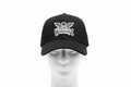 Rock Warriorz Black Hat with Silver/Black Leather Patch