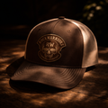 Rock Warriorz Hat Chocolate Chip/Birch with Brown/Gold Leather Patch