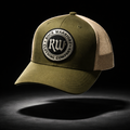 RW Rock Warriorz Olive/ Khaki with Silver/Black Leather Patch