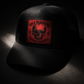 Rock Warriorz Hat Black with Red Leather Patch