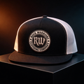 Rock Warriorz Hat Black/White with Black/White Leather Patch