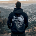 Rock Warriorz Black Hoodie Front and Back Logo