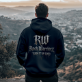 Rock Warriorz Black Hoodie Front and Back Logo