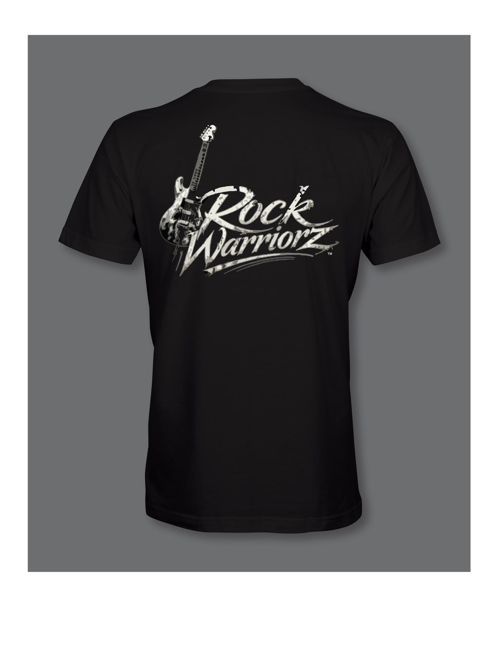 Rock Warriorz Front Left Chest and Back Logo
