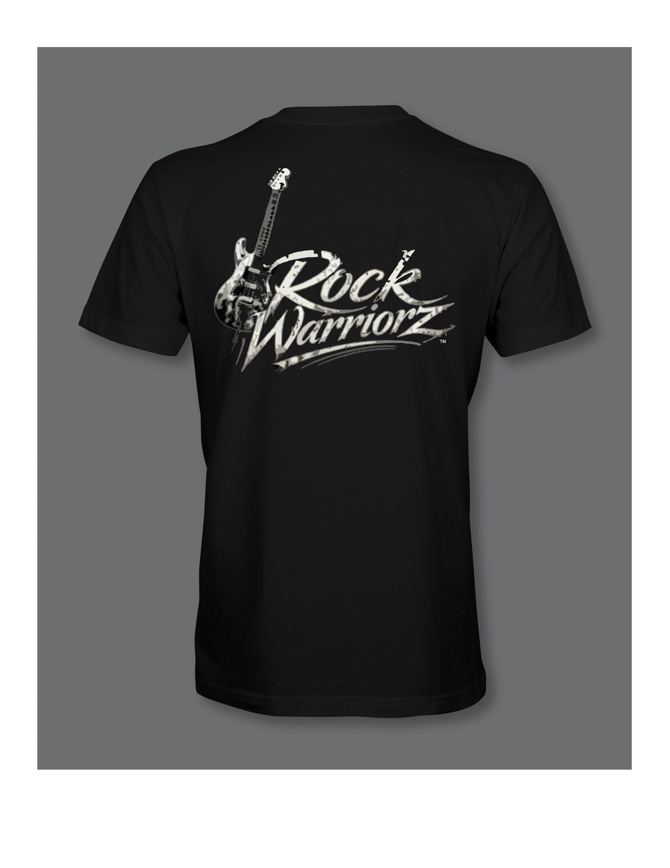 Rock Warriorz Front Left Chest and Back Logo