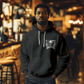 Rock Warriorz Black Hoodie Black String Ties Left Chest Logo