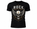 Rock Warriorz Skull with Wings Black T-Shirt