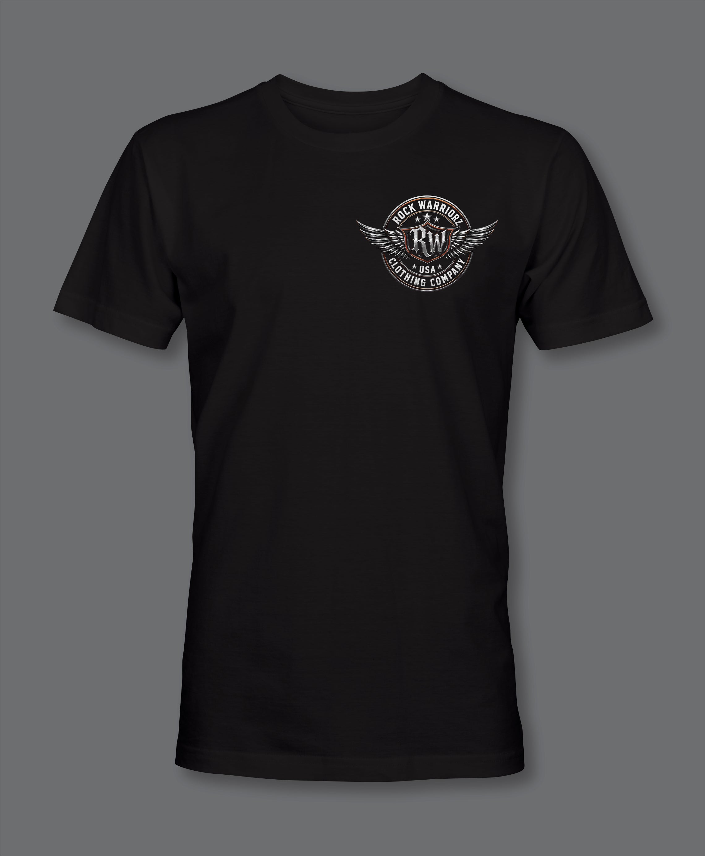 Made in America Front Left Chest and Back Logo