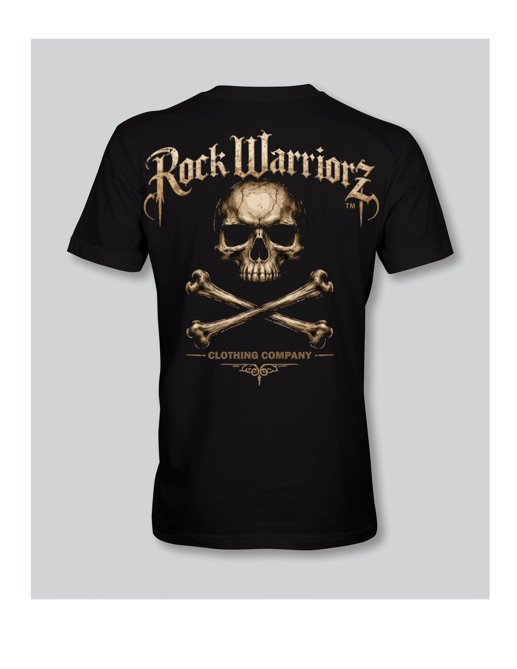Rock Warriorz Front Back and Sleeve Logo