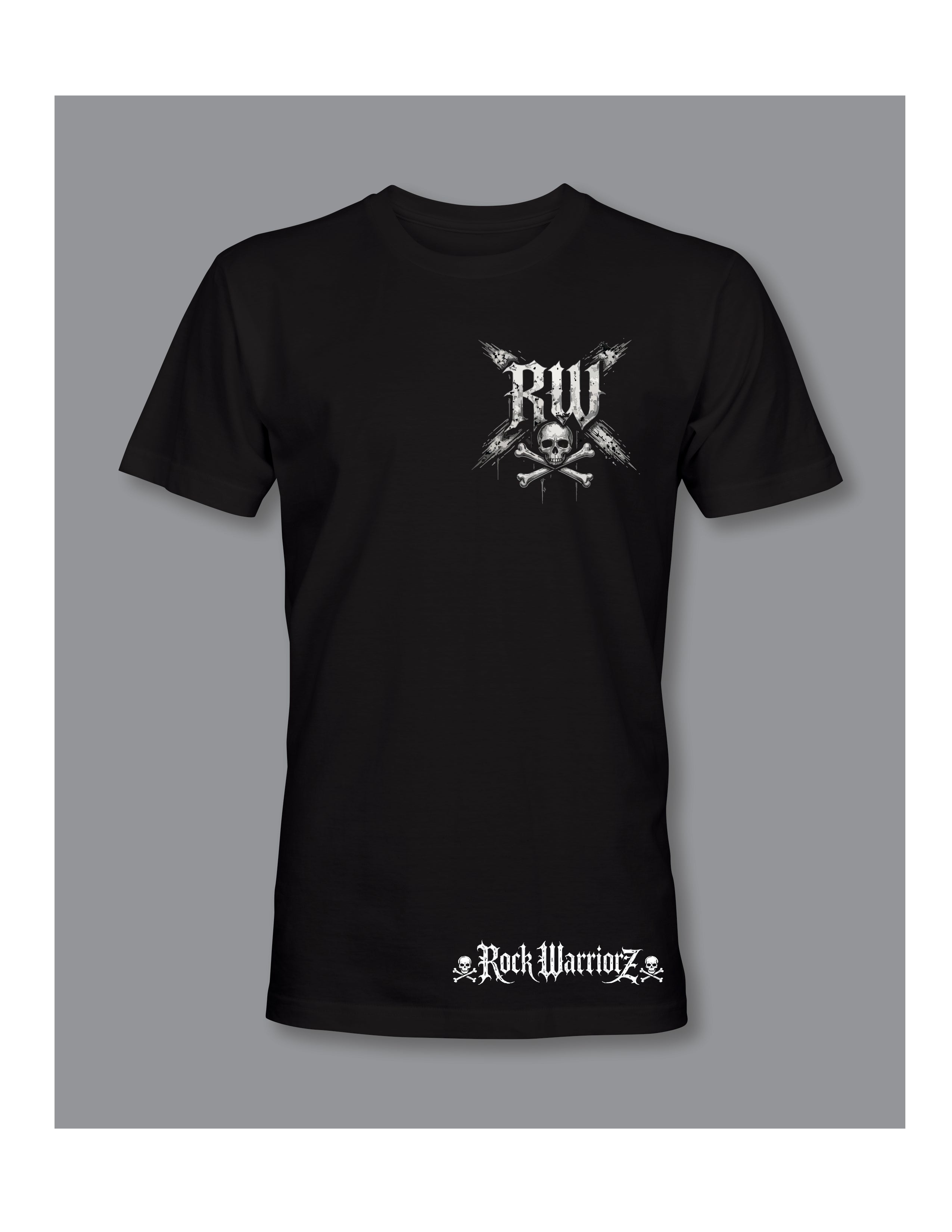 Rock Warriorz Left Chest and Bottom Right Logo