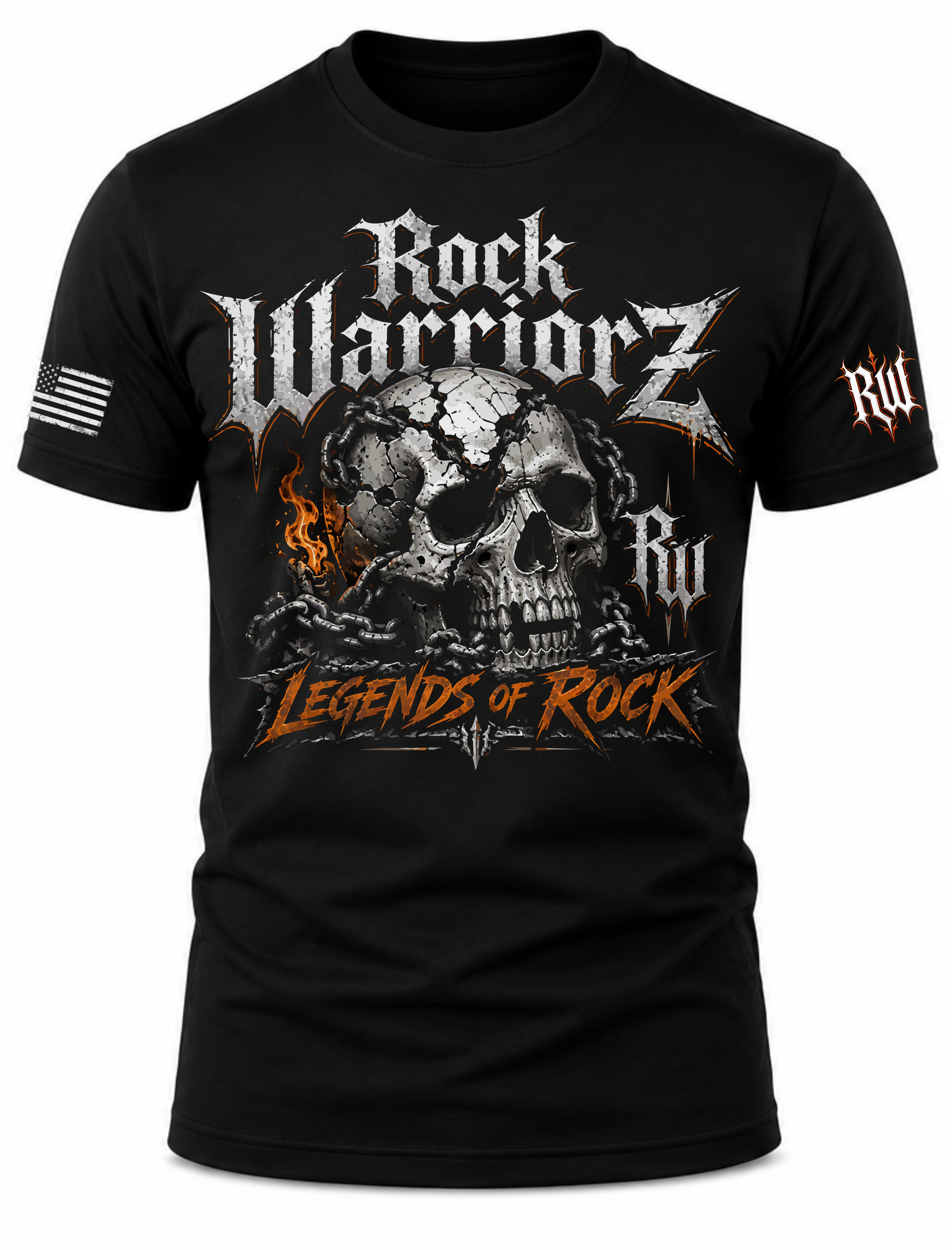Rock Warriorz Legends of rock Front Logo T-Shirt