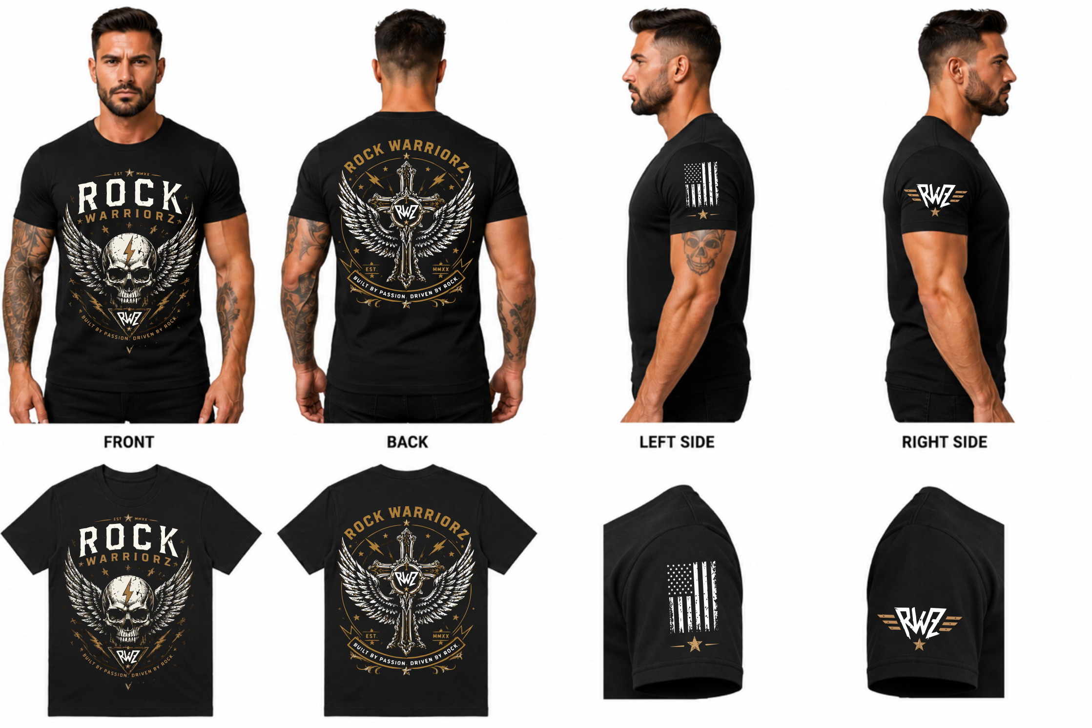 Rock Warriorz Built by Passion Driven by Rck T-Shirt