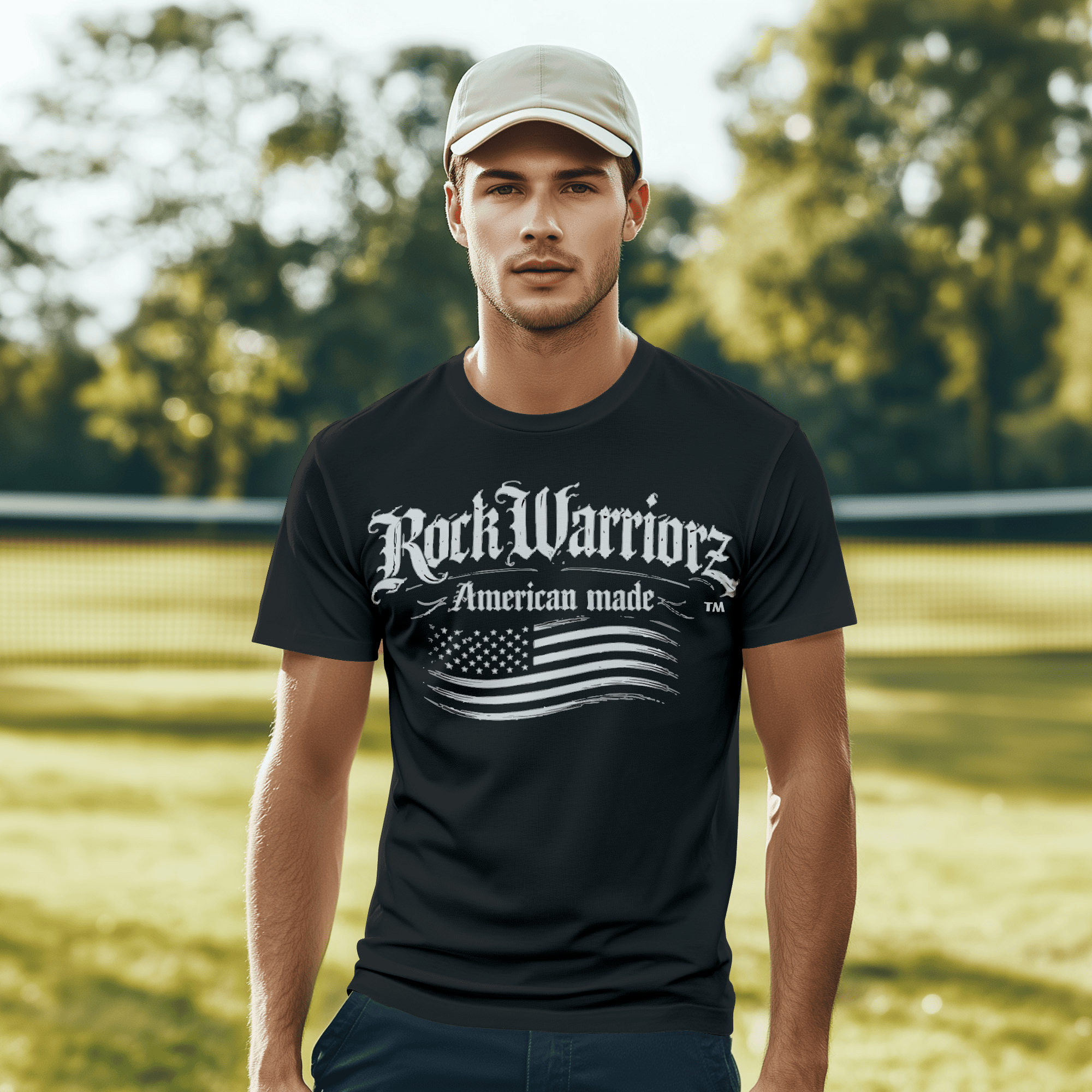 Rock Warriorz Black T-Shirt with Front Logo