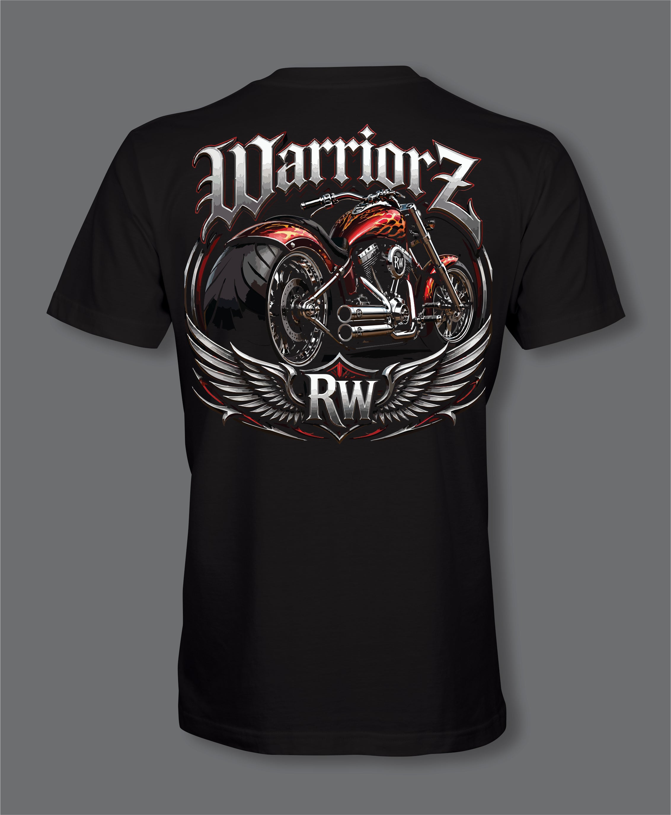 Warriorz Biker Black T-Shirt
