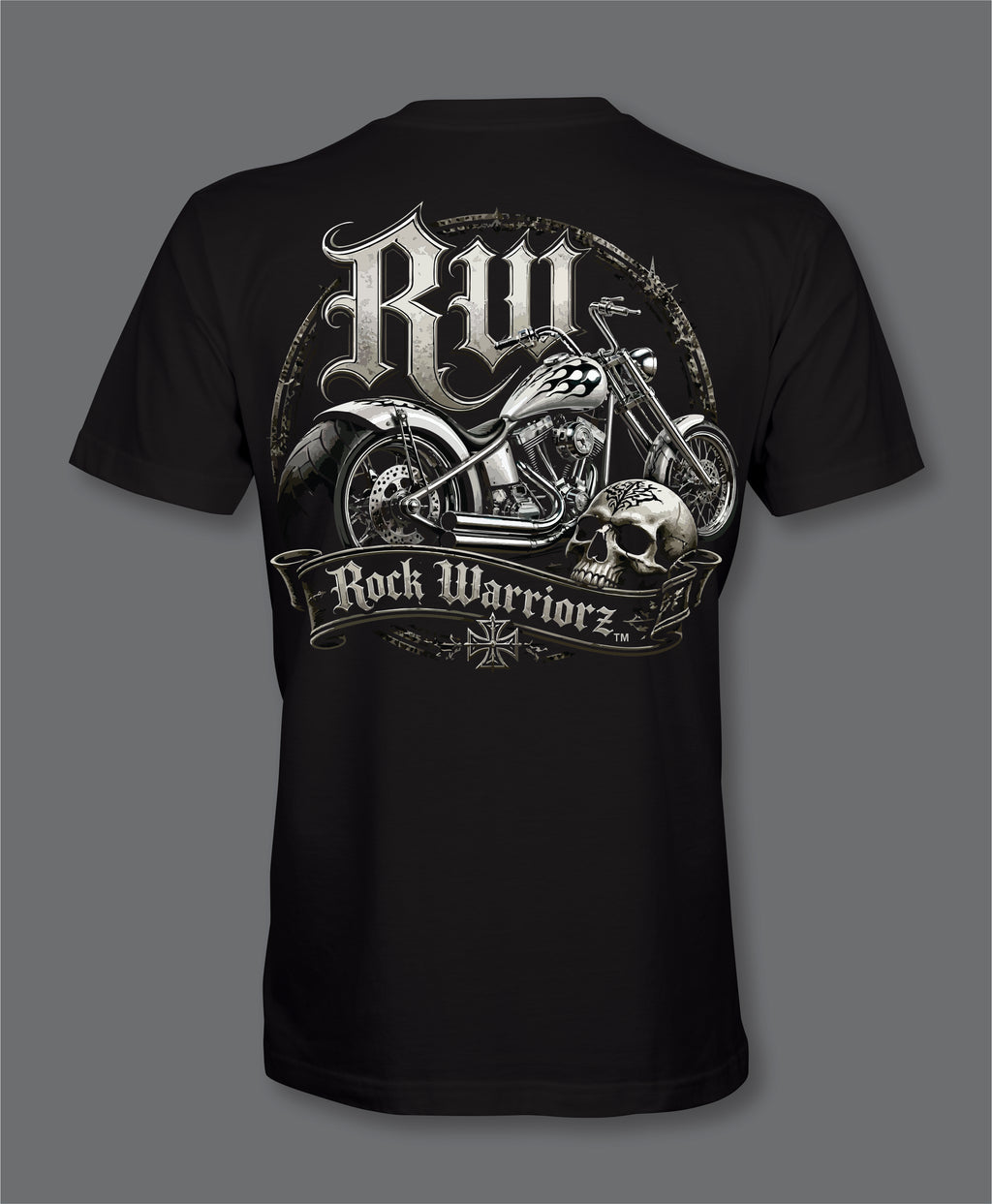 RW Biker T-Shirt Live to Ride Front Back Logo