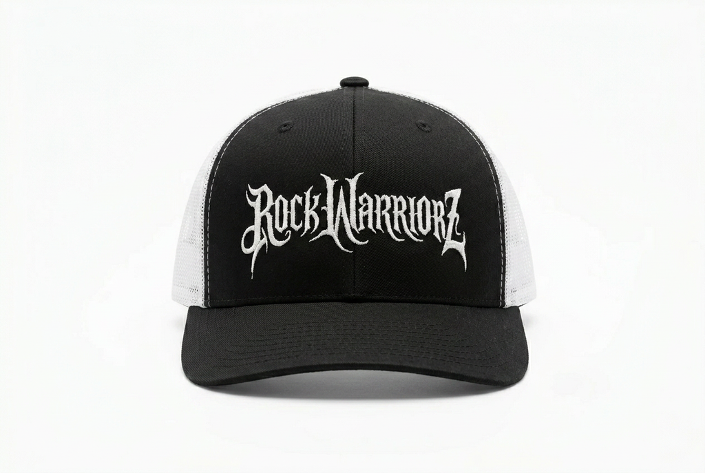 Rock Warriorz Black and White Embroiderd Hat
