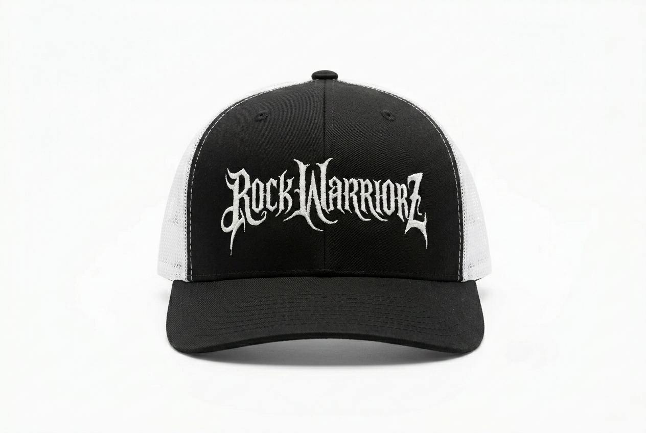 Rock Warriorz Black and White Embroiderd Hat