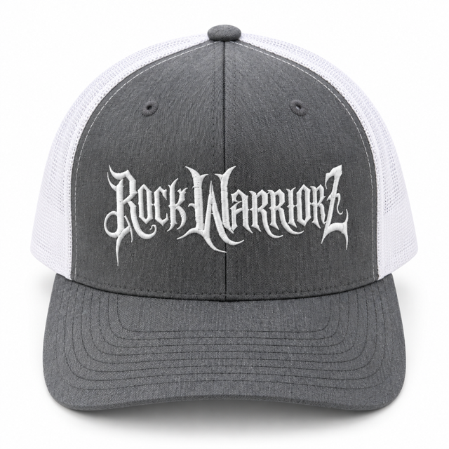 Rock Warriorz Embroidered Heather Gray Trucker Hat