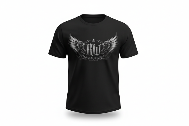 Rock Warriorz Black Front Back and Sleeve Logo