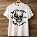 Rock Warriorz White T-shirt Front and Back Logo