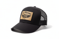 Rock Warriorz RW Black Hat with Gold/Black Leather Patch