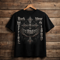 Rock Warriorz Black T-shirt Front Logo