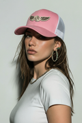 Rock Warriorz Trucker hat Hot Pink and White