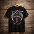 Rock Warriorz Black T-shirt with Front Logo