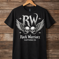 Rock Warriorz Black T-shirt Front and Back Logo